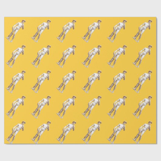 Michelangelos David-Skulptur besonders angefertigt Geschenkpapier (Flach)