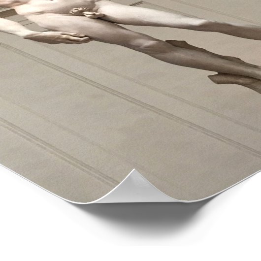 Michelangelos David-Statue Poster (Ecke)
