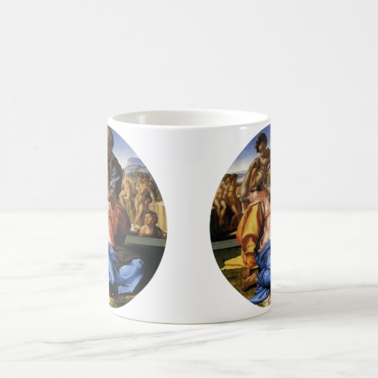 Michelangelo's Doni Tondo oder Doni Madonna Kaffeetasse (Mittel)