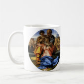 Michelangelo's Doni Tondo oder Doni Madonna Kaffeetasse (Links)