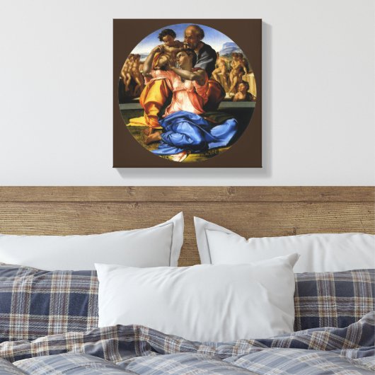 Michelangelo's Doni Tondo oder Doni Madonna Leinwanddruck (Insitu (Schlafzimmer))