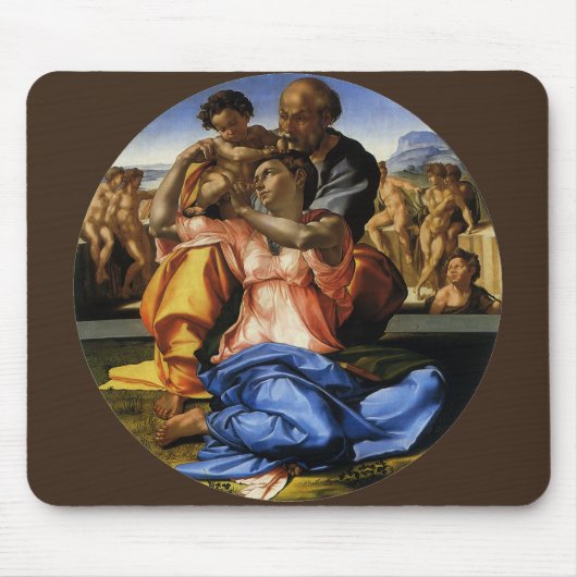 Michelangelo's Doni Tondo oder Doni Madonna Mousepad (Vorne)