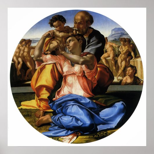 Michelangelo's Doni Tondo oder Doni Madonna Poster (Vorne)