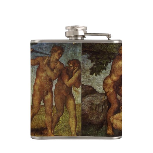 Michelangelos Fall und Ausweisung, Garten Eden Flachmann (Rückseite)