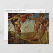 Michelangelos Fall und Ausweisung, Garten Eden Postkarte (Vorne/Hinten)