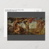 Michelangelos Fall und Ausweisung, Garten Eden Postkarte (Vorne/Hinten)