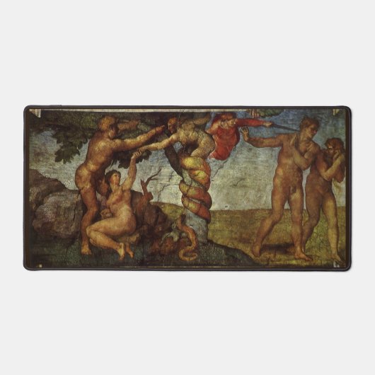 Michelangelos Fall und Ausweisung, Garten Eden Schreibtischunterlage (Vorderseite)