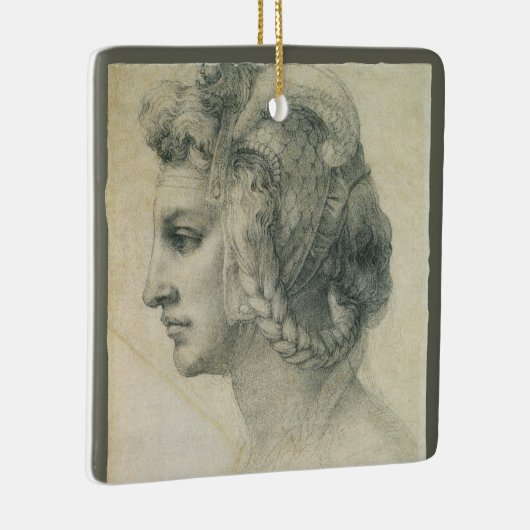 Michelangelos idealer Leiter einer Frau Keramikornament (Rechts)