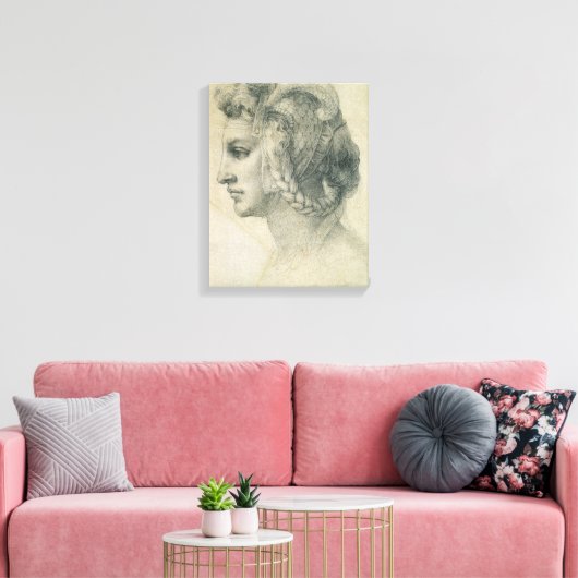 Michelangelos idealer Leiter einer Frau Leinwanddruck (Insitu (Wohnzimmer))