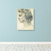 Michelangelos idealer Leiter einer Frau Leinwanddruck (Insitu (Holzboden))