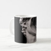 Michelangelos klassischer Büstenkopf Kaffeetasse (Vorderseite Links)