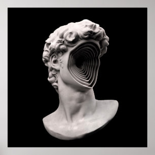 Michelangelos klassischer Büstenkopf Poster