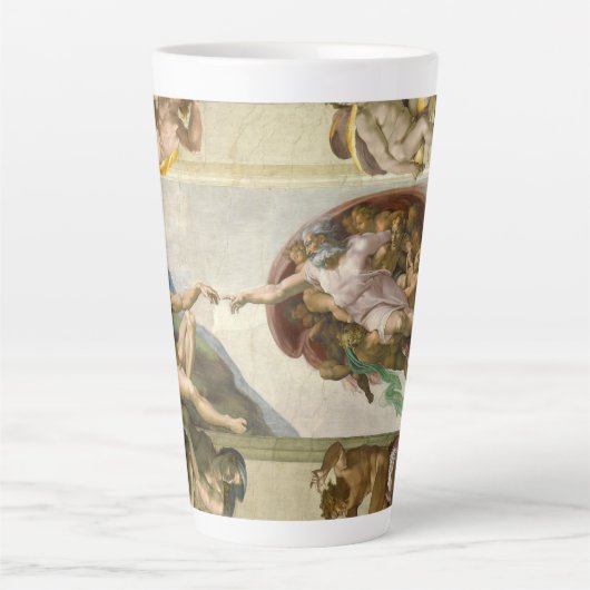 Michelangelos Menschenerschaffung (Schöpfung Adams Milchtasse (Vorderseite)