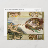 Michelangelos Menschenerschaffung (Schöpfung Adams Postkarte (Vorne/Hinten)