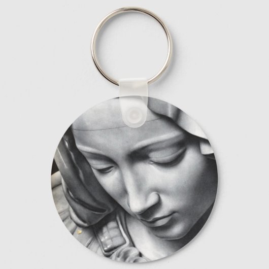Michelangelos Pieta-Detail der Jungfrau Marias Ges Schlüsselanhänger (Vorderseite)