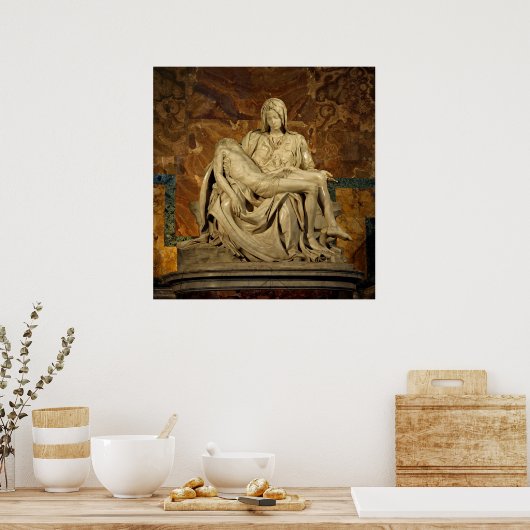 Michelangelo's Pieta im Petersdom Poster (Küche)