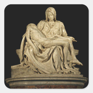 Michelangelos Pieta Quadratischer Aufkleber