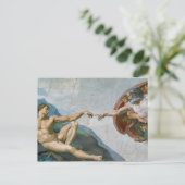 Michelangelos Sixtinische Kapelle Postkarte (Stehend Vorderseite)