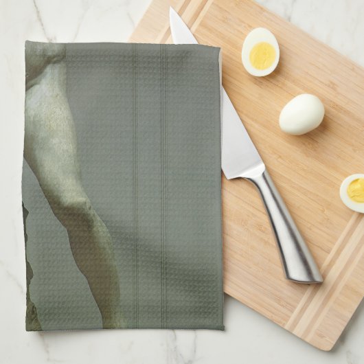 Michelangelos Statue von David Geschirrtuch (Viertel Falte)