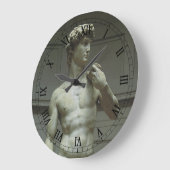 Michelangelos Statue von David Große Wanduhr (Winkel)