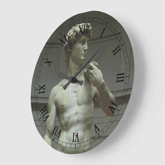 Michelangelos Statue von David Große Wanduhr (Winkel)