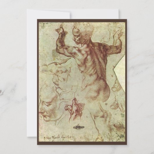 Michelangelos Studie eines libyschen Sibyl (Vorderseite)