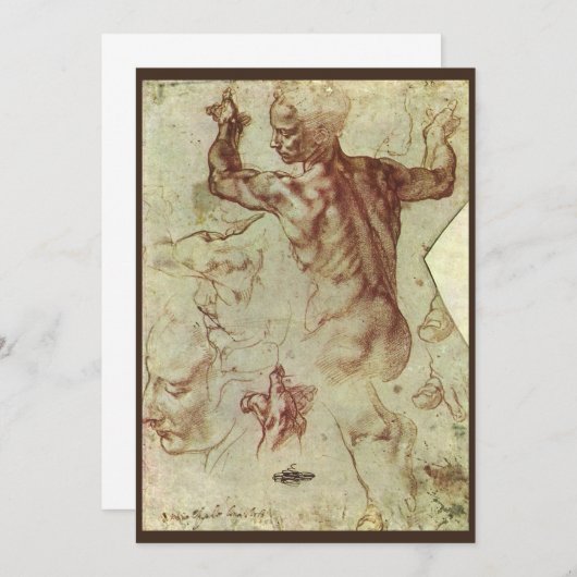 Michelangelos Studie eines libyschen Sibyl (Vorne/Hinten)