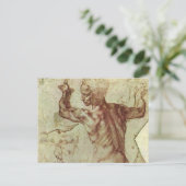 Michelangelos Studie eines libyschen Sibyl Postkarte (Stehend Vorderseite)