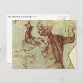 Michelangelos Studie eines libyschen Sibyl Postkarte (Vorne/Hinten)