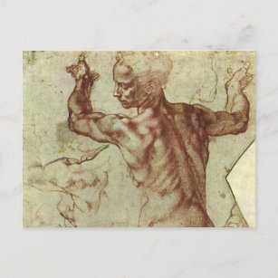 Michelangelos Studie eines libyschen Sibyl Postkarte