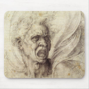 Michelangelos Verdammte Seele, Kopf eines Mannes Mousepad