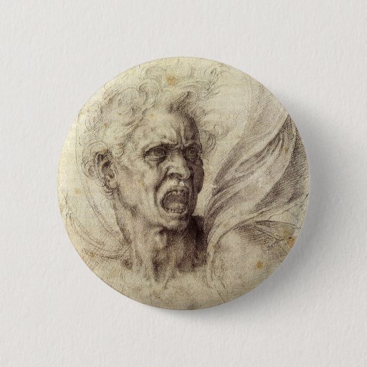 Michelangelos verdammtes Soul, Leiter eines Mannes Button (Vorderseite)