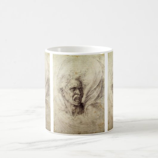 Michelangelos verdammtes Soul, Leiter eines Mannes Kaffeetasse (Mittel)