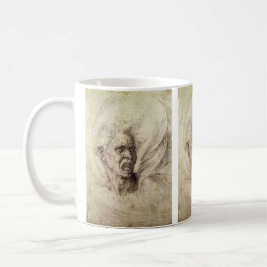 Michelangelos verdammtes Soul, Leiter eines Mannes Kaffeetasse (Links)