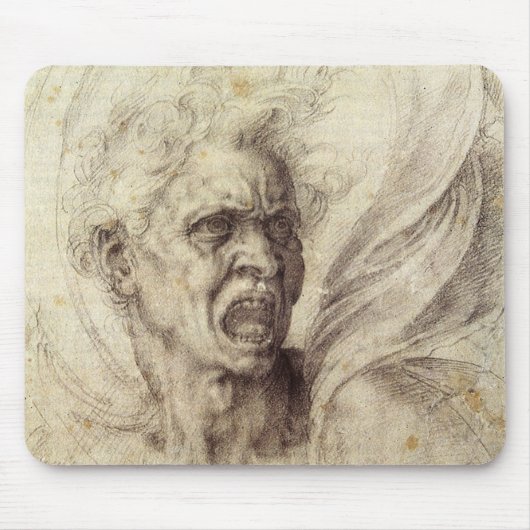 Michelangelos verdammtes Soul, Leiter eines Mannes Mousepad (Vorne)