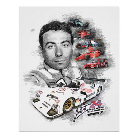 Michele Alboreto Poster (Vorderseite)