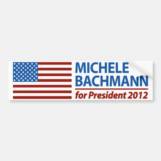 Michele Bachmann für Präsidenten 2012 Autoaufkleber (Vorne)