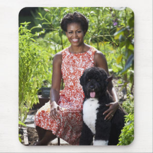 Michele & Bo Obama Mousepad