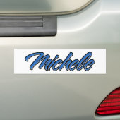 Michele Name blue Aufkleber Sticker Autoaufkleber (Auf Auto)