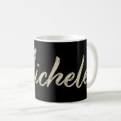 Michele Name whitegold Tasse Teetasse Kaffeetasse (VorderseiteRechts)