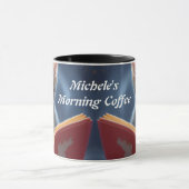 Michele's Morgenkaffee Personalisiert anpassbar Tasse (Zentrum)