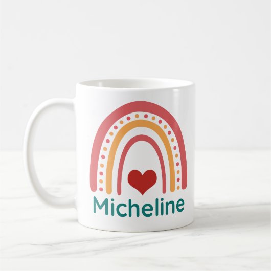 Micheline Vintag Boho Rainbow Kaffeetasse (Links)