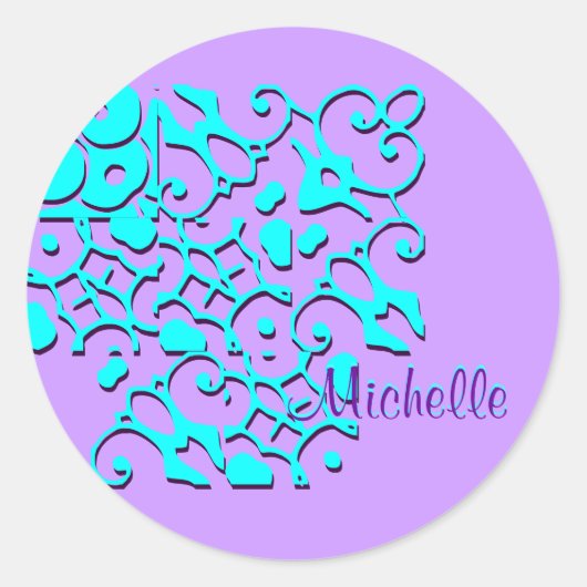 Michelle Designer Name Sticker (Vorderseite)