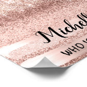 Michelle Name Bedeutung Geburtstag 16. Bridal Rose Poster (Ecke)