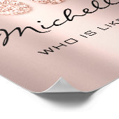 Michelle Name Bedeutung New Baby Feet Rose Geschen Poster (Ecke)