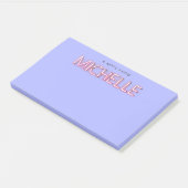 Michelle Name in glühender Neonbeleuchtung Neuheit Post-it Klebezettel (angewinkelt)