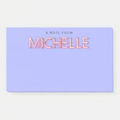 Michelle Name in glühender Neonbeleuchtung Neuheit Post-it Klebezettel (Vorderseite)