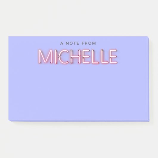 Michelle Name in glühender Neonbeleuchtung Neuheit Post-it Klebezettel (Vorderseite)