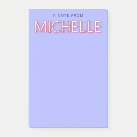 Michelle Name in glühender Neonbeleuchtung Neuheit Post-it Klebezettel (Vorderseite)