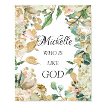 Michelle Name Meaning Florals Bridal Birthday
